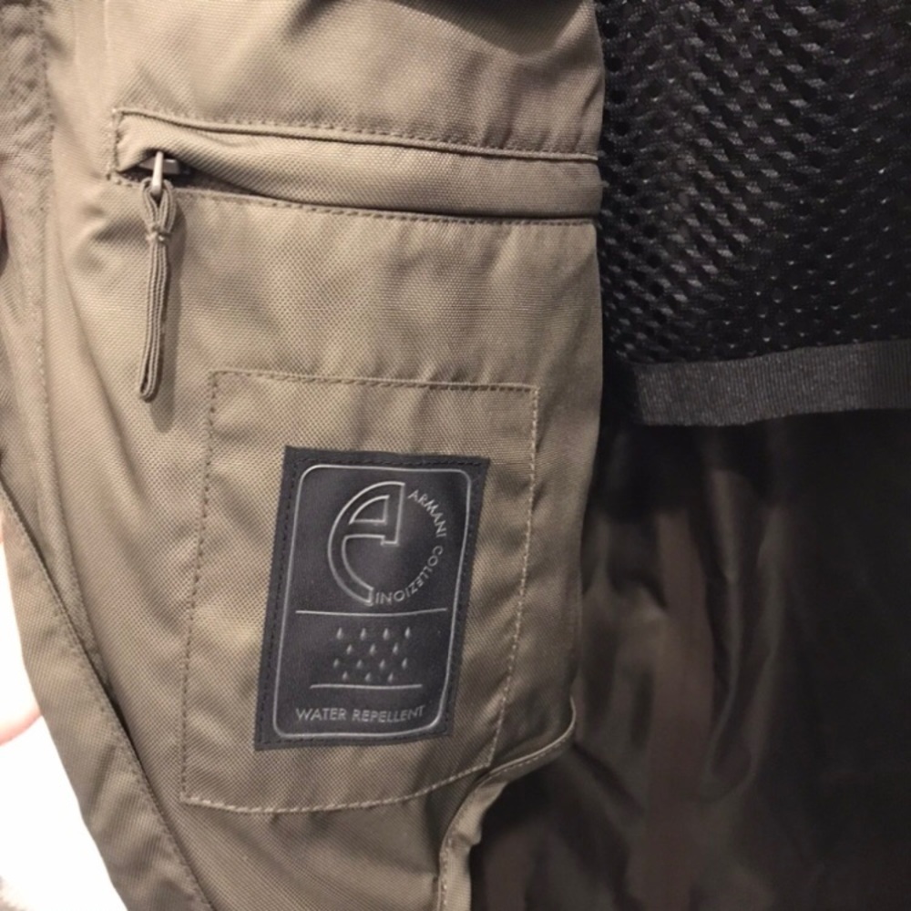 Armani Collezioni Rain Coat 42 brown green jacket - Picture 7 of 15